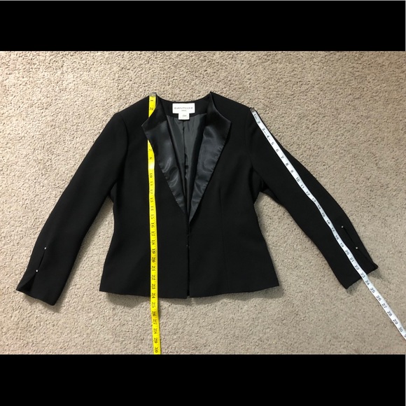 EVAN PICONE Party Blazer size 10 Rhinestones Decor Sleeves Black - Picture 9 of 13